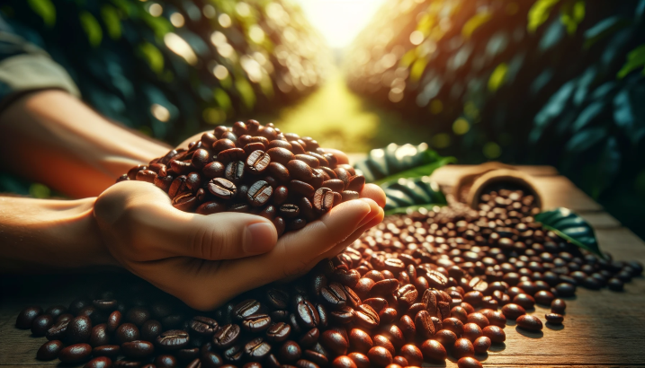 hand-picked Arabica coffee beans